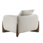 Modern Tuxedo Arm Standard Sofa Fabric Tight Back Sofa with Pillow