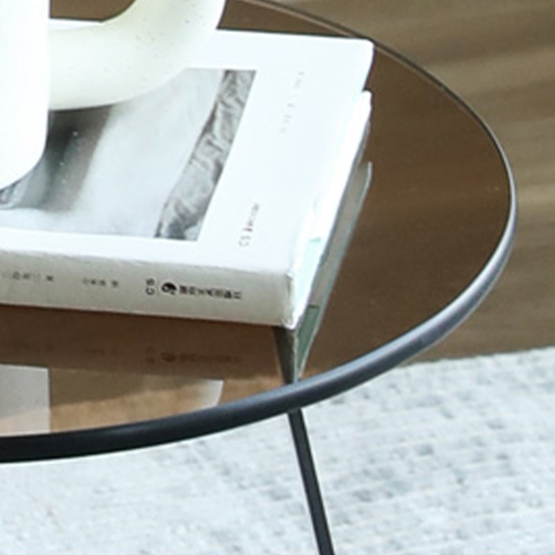 Modern Corner Table Round 3-Tier Side End Table with Storage