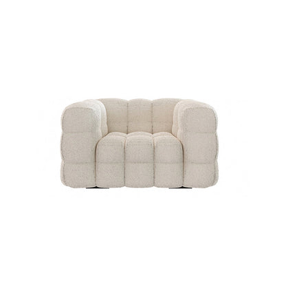Contemporary Biscuit Back Tuxedo Arm Sofa Fabric Standard Sofa