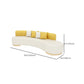 Contemporary Faux Leather Curved Sofa Armless Tight Back Sofa