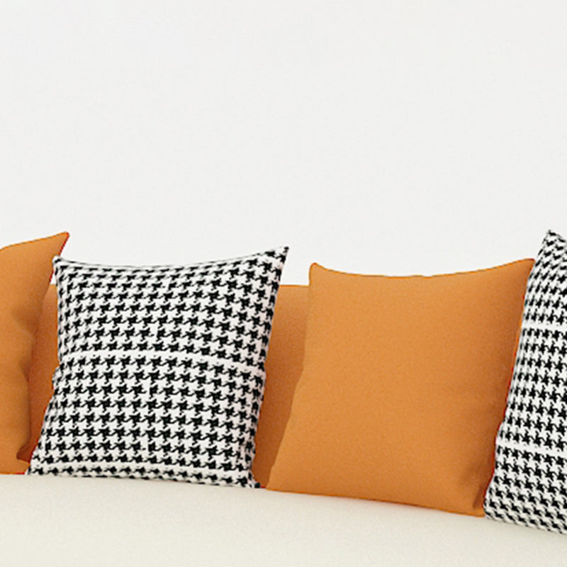 Sloped Arm Tight Back Curved Sofa Contemporary Faux Leather Sofa