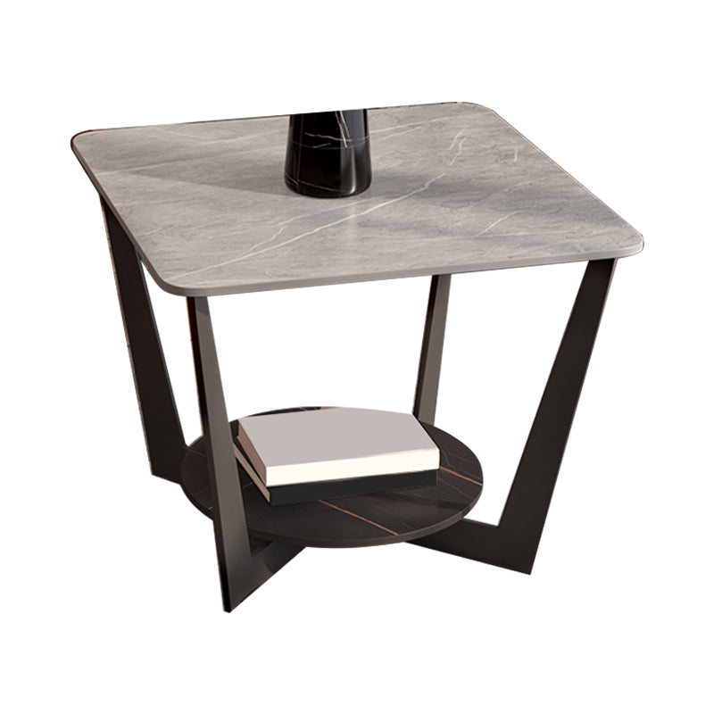 Pegas cruzadas de pizarra mesa de esquina de la esquina de la mesa del sofá cuadrado moderno