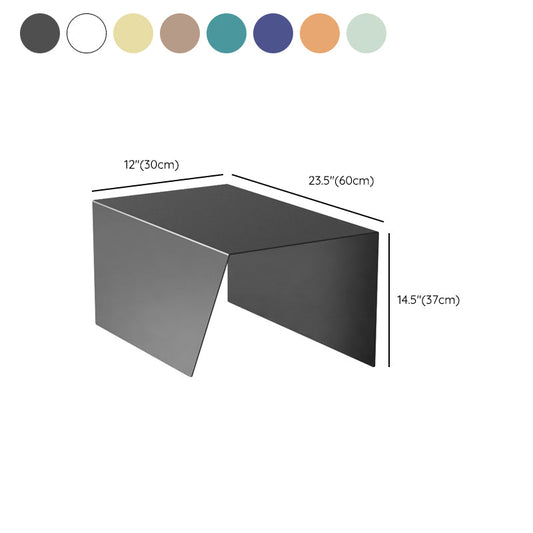 Mid-Century Sled Corner Table Metal Square Sofa Side End Table