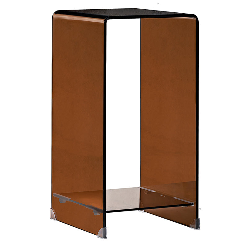 Mesa de esquina de vidrio moderna mesa de extremo redonda para sala de estar para sala de estar