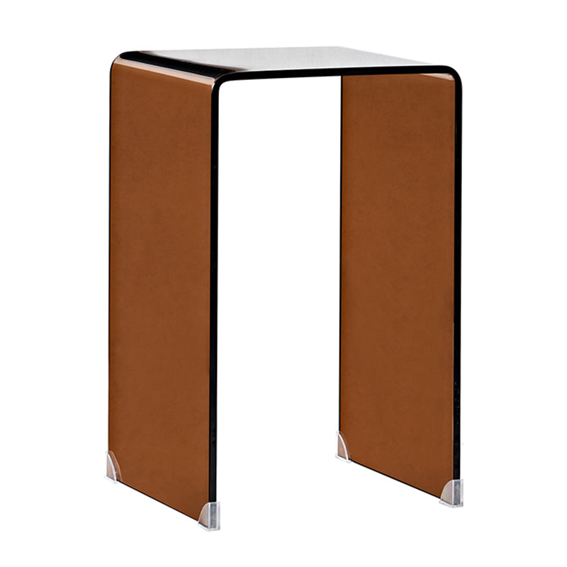 Mesa de esquina de vidrio moderna mesa de extremo redonda para sala de estar para sala de estar