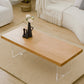 Table basse rectangulaire scandinave en bois, pieds en acrylique de 15,7 pouces de hauteur, table de cocktail