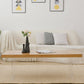 Table basse rectangulaire scandinave en bois, pieds en acrylique de 15,7 pouces de hauteur, table de cocktail