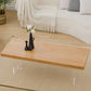 Table basse rectangulaire scandinave en bois, pieds en acrylique de 15,7 pouces de hauteur, table de cocktail