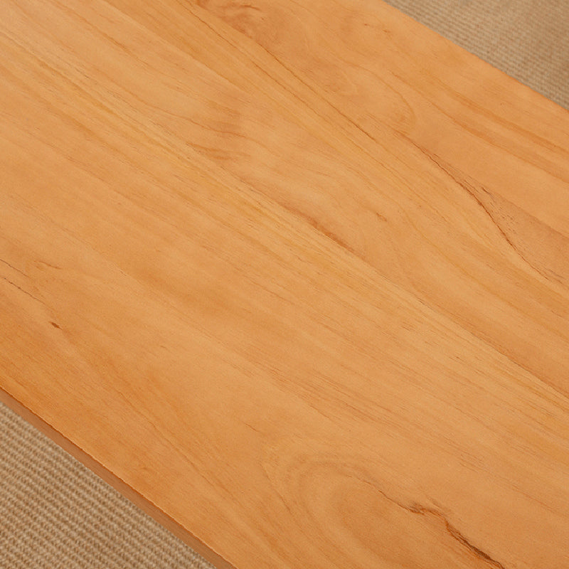 Table basse rectangulaire scandinave en bois, pieds en acrylique de 15,7 pouces de hauteur, table de cocktail