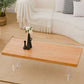 Table basse rectangulaire scandinave en bois, pieds en acrylique de 15,7 pouces de hauteur, table de cocktail