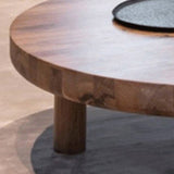 3 Legs 1 Single Coffee Table Solid Wood Brown Cocktail Table Clearhalo 'Coffee & Accent Tables' 'Coffee Tables' 'coffee_tables' 'furn' 'furn_coffee_tables' 'Furniture' 'Living Room Furniture' 6202780