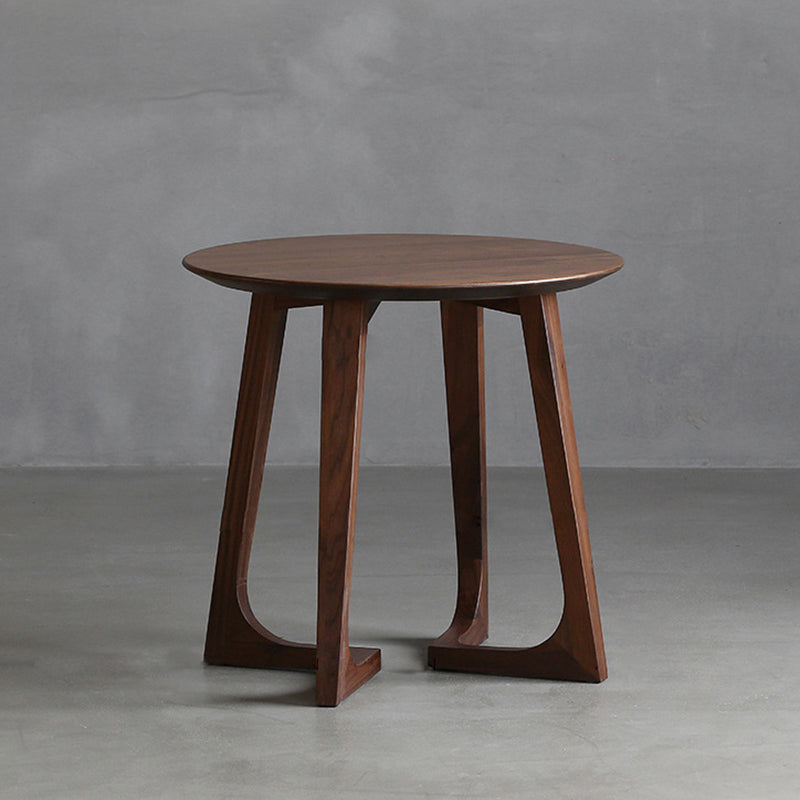 Solid Wood Round Coffee Table in Brown Scandinavian 2 Pieces Cocktail Table Set 23.6"L x 23.6"W x 21.7"H Clearhalo 'Coffee & Accent Tables' 'Coffee Tables' 'coffee_tables' 'furn' 'furn_coffee_tables' 'Furniture' 'Living Room Furniture' 6202834