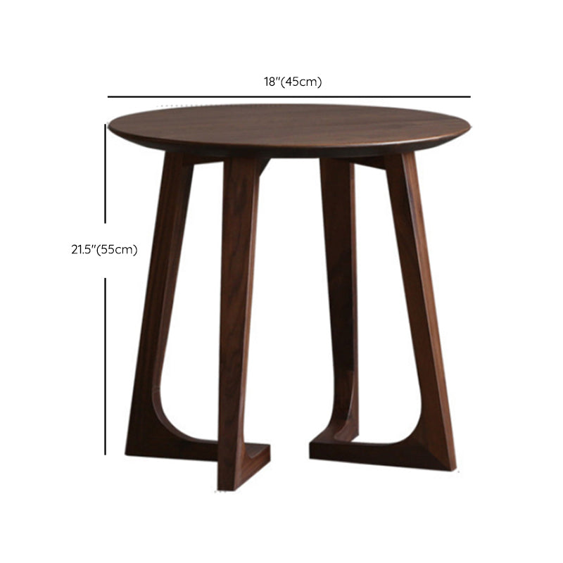 Solid Wood Round Coffee Table in Brown Scandinavian 2 Pieces Cocktail Table Set Clearhalo 'Coffee & Accent Tables' 'Coffee Tables' 'coffee_tables' 'furn' 'furn_coffee_tables' 'Furniture' 'Living Room Furniture' 6202835