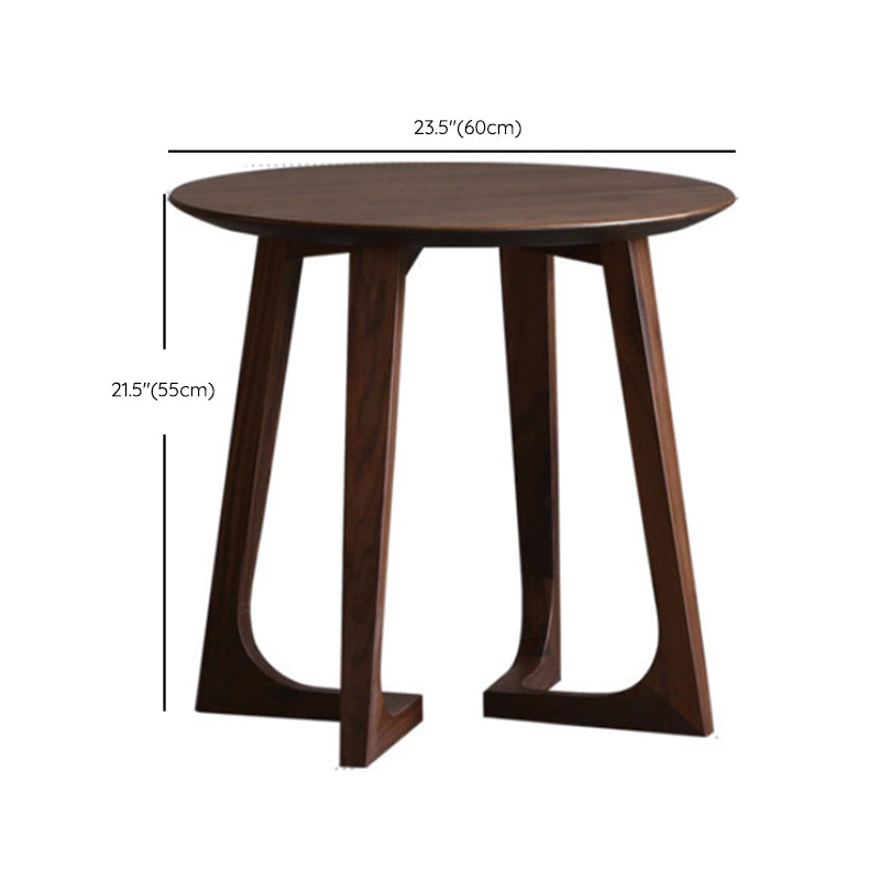 Solid Wood Round Coffee Table in Brown Scandinavian 2 Pieces Cocktail Table Set Clearhalo 'Coffee & Accent Tables' 'Coffee Tables' 'coffee_tables' 'furn' 'furn_coffee_tables' 'Furniture' 'Living Room Furniture' 6202836