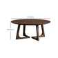 Solid Wood Round Coffee Table in Brown Scandinavian 2 Pieces Cocktail Table Set Clearhalo 'Coffee & Accent Tables' 'Coffee Tables' 'coffee_tables' 'furn' 'furn_coffee_tables' 'Furniture' 'Living Room Furniture' 6202838