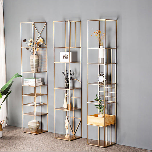 Glam Metal Book Shelf Gold Scaffale Etagere Scaffale per Study Room 12.6 "W