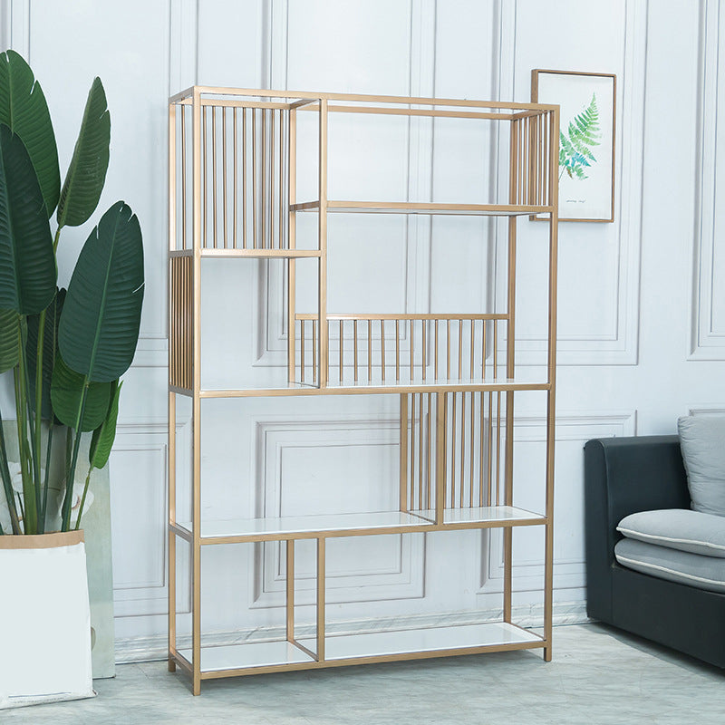 70,9 "H glam metal bookshelf oro etagere scaffale per sala studio