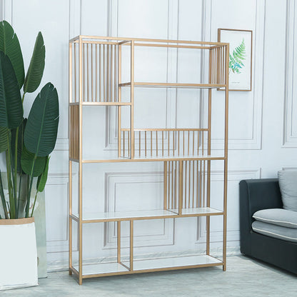 70,9 "H glam metal bookshelf oro etagere scaffale per sala studio