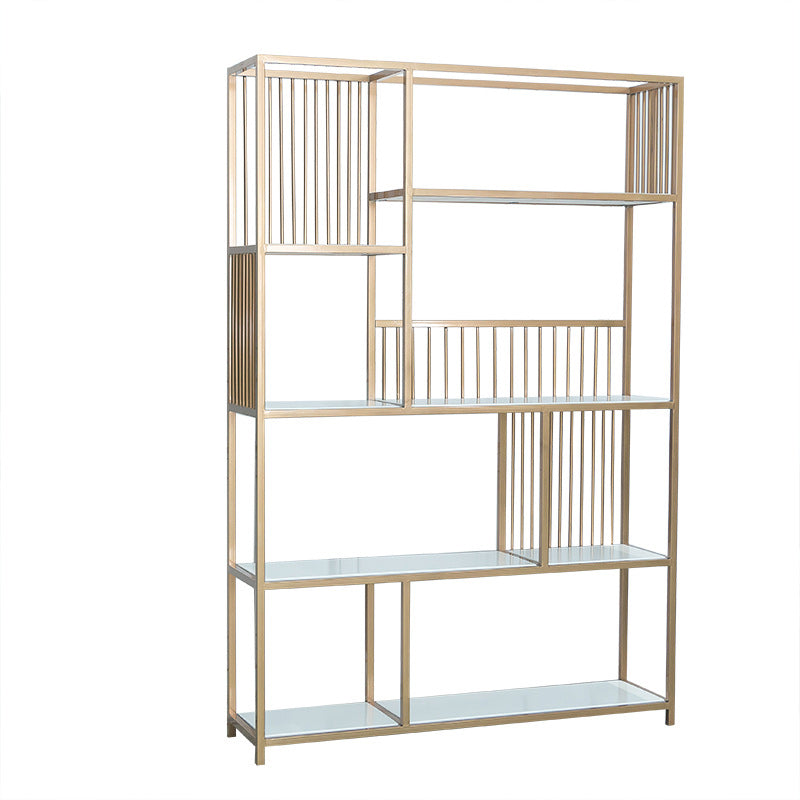 70,9 "H glam metal bookshelf oro etagere scaffale per sala studio