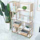 70,9 "H glam metal bookshelf oro etagere scaffale per sala studio