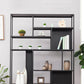 Glam Metal Book Shelf Etagere Shelf Bookcase for Study Room 78.7" H