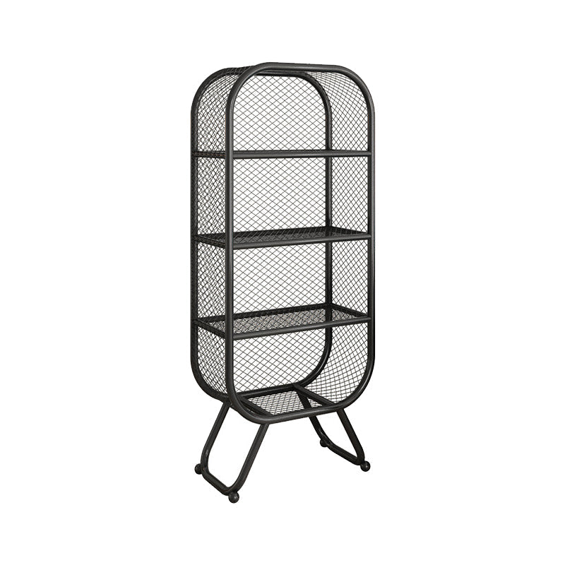 Metal Closed Back Book Shelf Vertical Etagere Shelf Bookcase for Study Room