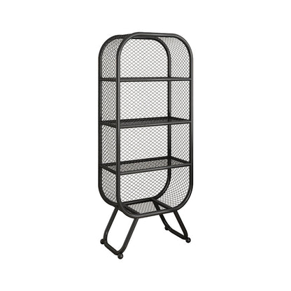 Metal Closed Back Book Shelf Vertical Etagere Shelf Bookcase for Study Room