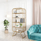 Metal Closed Back Book Shelf Vertical Etagere Shelf Bookcase for Study Room