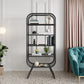 Metal Closed Back Book Shelf Vertical Etagere Shelf Bookcase for Study Room