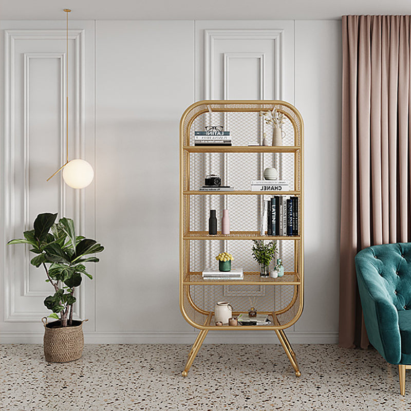 Metal Closed Back Book Shelf Vertical Etagere Shelf Bookcase for Study Room