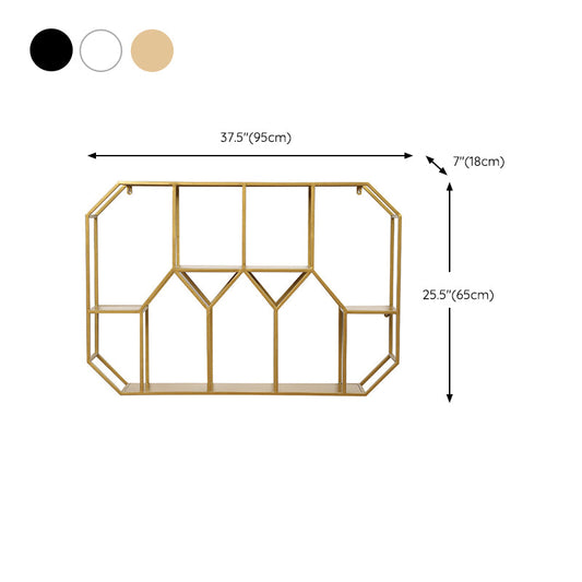 Ripiani a muro a parete a muro di libri galleggianti in metallo includeva la libreria per la sala da studio
