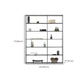 Contemporary Metal Book Shelf Black Etagere Shelf Bookcase for Study Room 9.8" W