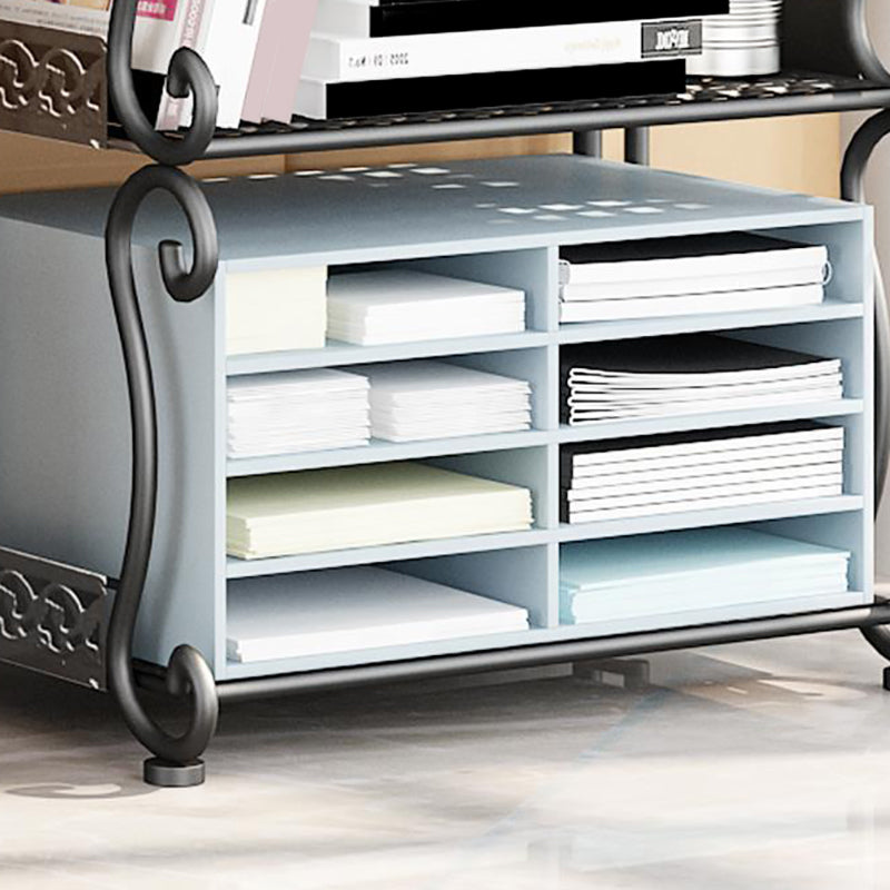 Libreria contemporanea della libreria in metallo con ripiani per soggiorno