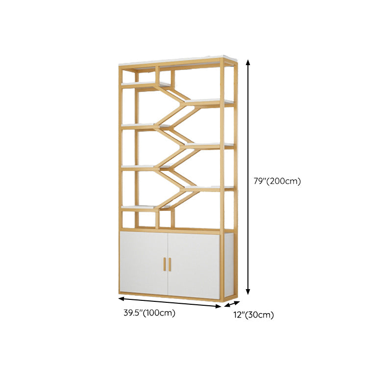 Glam Vertical Open Book Shelf Etagere Shelf Bookcase with 8 Shelves