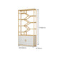 Glam Vertical Open Book Shelf Etagere Shelf Bookcase with 8 Shelves