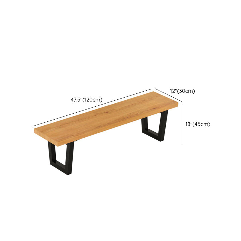 11.7-inch Width Bench Mid-Century Modern Solid Wood Seating Bench Clearhalo 'Benches' 'Chairs & Seating' 'furn' 'furn_benches' 'Furniture' 'Living Room Furniture' 6203299
