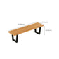 11.7-inch Width Bench Mid-Century Modern Solid Wood Seating Bench Clearhalo 'Benches' 'Chairs & Seating' 'furn' 'furn_benches' 'Furniture' 'Living Room Furniture' 6203301