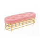 13.65-inch W Modern Entryway Bench Cushioned Metal Seating Bench Pink Clearhalo 'Benches' 'Chairs & Seating' 'furn' 'furn_benches' 'Furniture' 'Living Room Furniture' 6203322