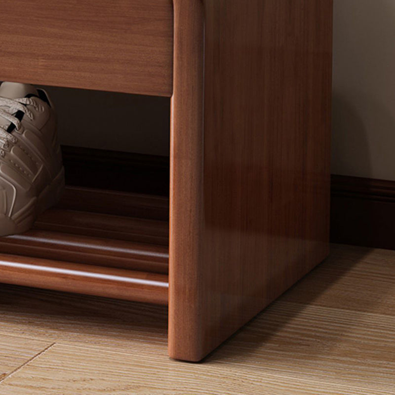 Modern Rectangle Storage Bench Rubber Wood Seating Bench with Drawers Clearhalo 'Benches' 'Chairs & Seating' 'furn' 'furn_benches' 'Furniture' 'Living Room Furniture' 6203342