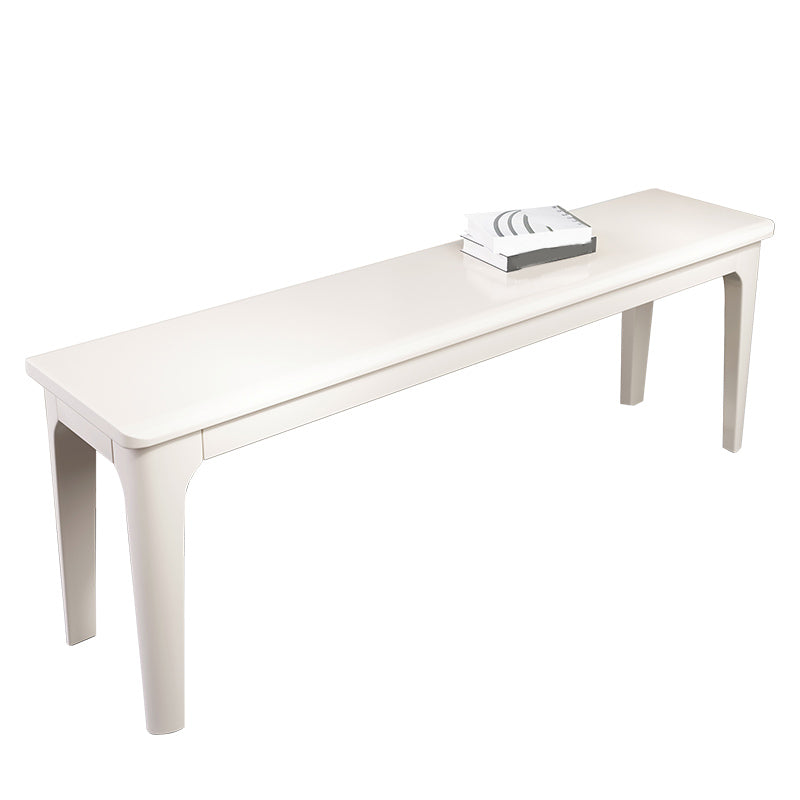 Contemporary Rubber Wood Bench Rectangle 14"Wide Accent Bench with Squared Legs White Clearhalo 'Benches' 'Chairs & Seating' 'furn' 'furn_benches' 'Furniture' 'Living Room Furniture' 6203349