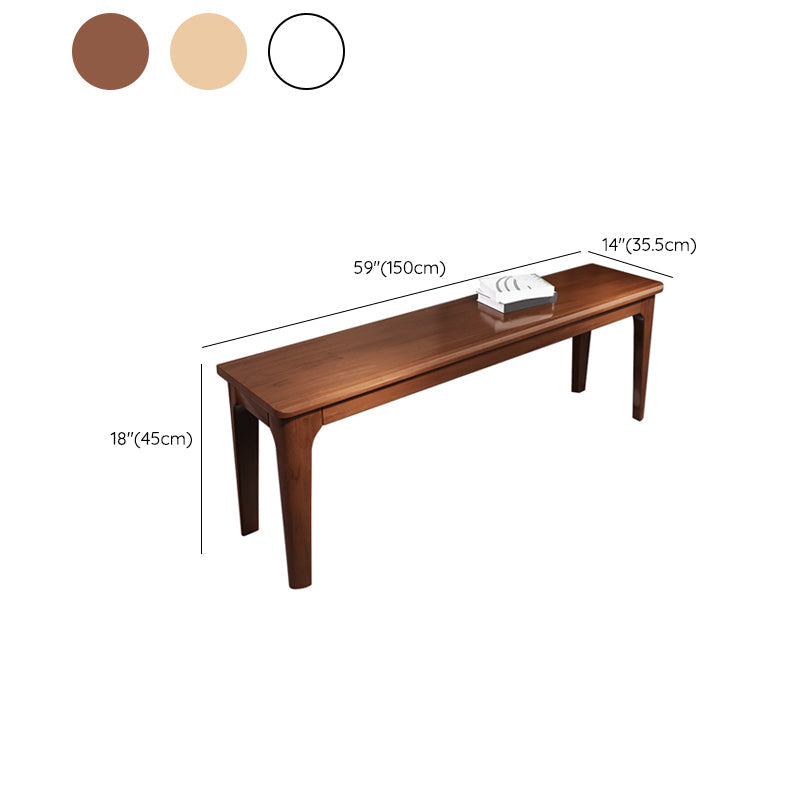 Contemporary Rubber Wood Bench Rectangle 14"Wide Accent Bench with Squared Legs Clearhalo 'Benches' 'Chairs & Seating' 'furn' 'furn_benches' 'Furniture' 'Living Room Furniture' 6203361