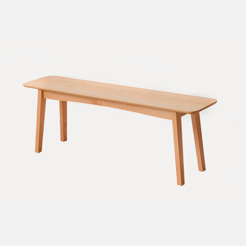 11 Inch Wide Contemporary Seating Bench Solid Wood Beech Bench 47.2"L x 11"W x 17.7"H Natural Clearhalo 'Benches' 'Chairs & Seating' 'furn' 'furn_benches' 'Furniture' 'Living Room Furniture' 6203366