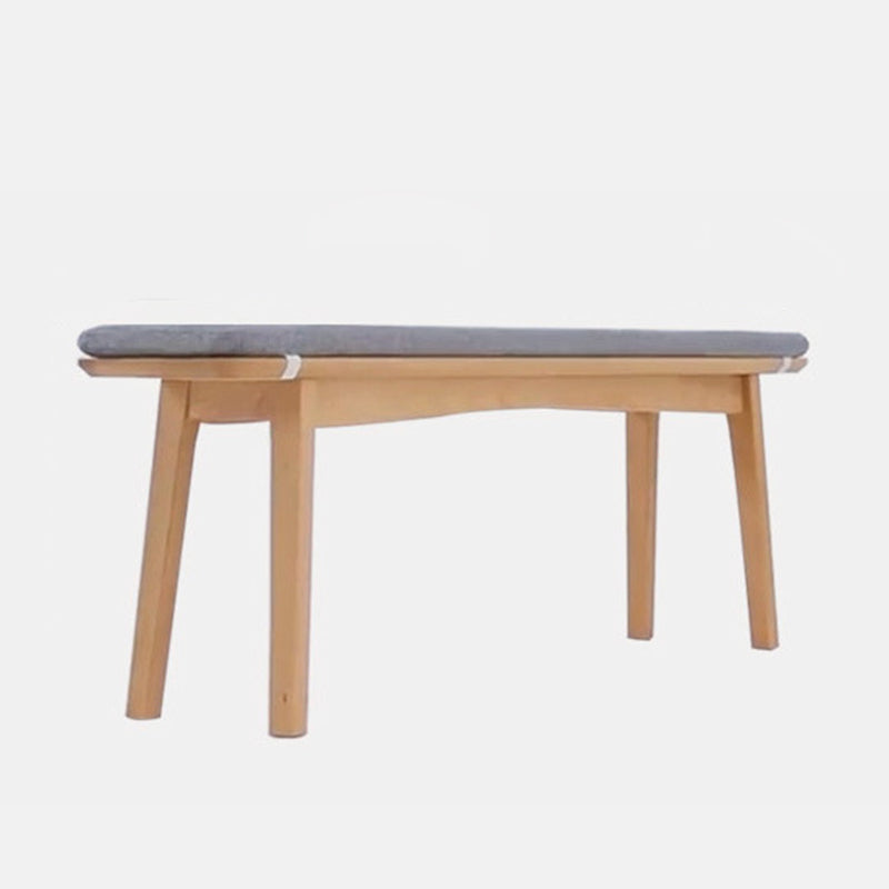 11 Inch Wide Contemporary Seating Bench Solid Wood Beech Bench 31.5"L x 11"W x 18.9"H Natural Clearhalo 'Benches' 'Chairs & Seating' 'furn' 'furn_benches' 'Furniture' 'Living Room Furniture' 6203367