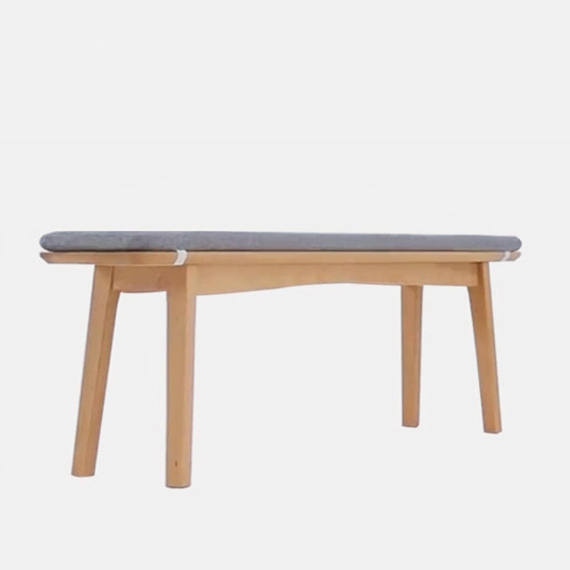 11 Inch Wide Contemporary Seating Bench Solid Wood Beech Bench 39.4"L x 11"W x 18.9"H Natural Clearhalo 'Benches' 'Chairs & Seating' 'furn' 'furn_benches' 'Furniture' 'Living Room Furniture' 6203369