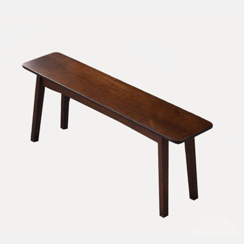 11 Inch Wide Contemporary Seating Bench Solid Wood Beech Bench Walnut Clearhalo 'Benches' 'Chairs & Seating' 'furn' 'furn_benches' 'Furniture' 'Living Room Furniture' 6203371