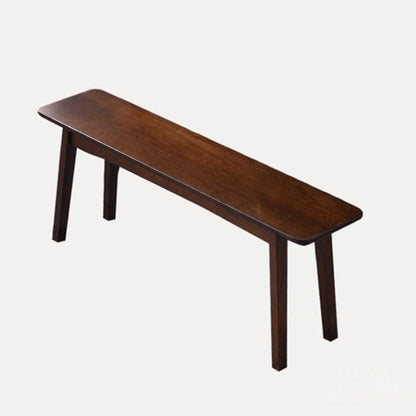 11 Inch Wide Contemporary Seating Bench Solid Wood Beech Bench Walnut Clearhalo 'Benches' 'Chairs & Seating' 'furn' 'furn_benches' 'Furniture' 'Living Room Furniture' 6203371