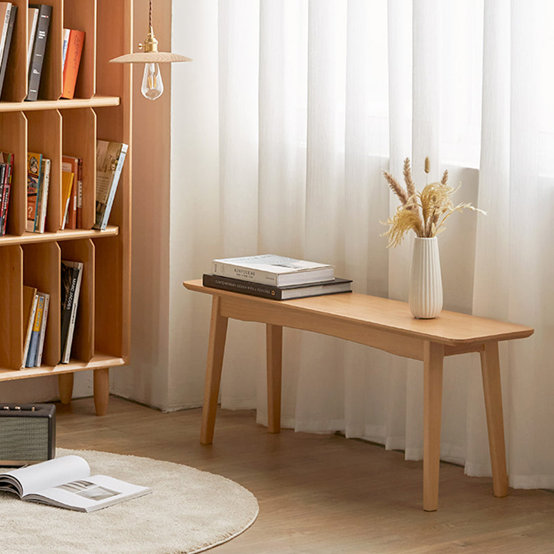 11 Inch Wide Contemporary Seating Bench Solid Wood Beech Bench Clearhalo 'Benches' 'Chairs & Seating' 'furn' 'furn_benches' 'Furniture' 'Living Room Furniture' 6203379