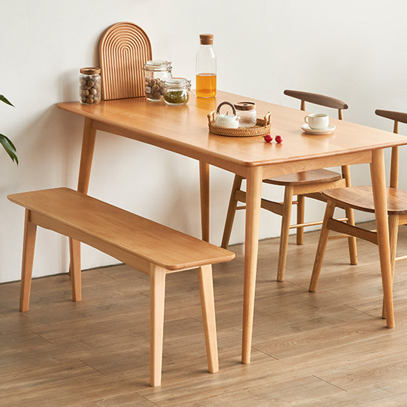 11 Inch Wide Contemporary Seating Bench Solid Wood Beech Bench Clearhalo 'Benches' 'Chairs & Seating' 'furn' 'furn_benches' 'Furniture' 'Living Room Furniture' 6203380