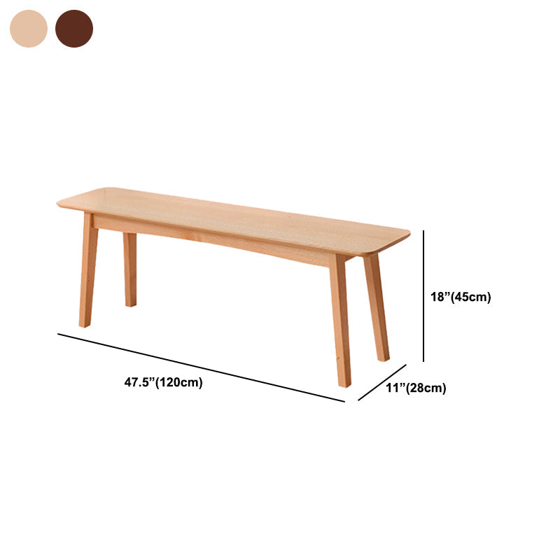 11 Inch Wide Contemporary Seating Bench Solid Wood Beech Bench Clearhalo 'Benches' 'Chairs & Seating' 'furn' 'furn_benches' 'Furniture' 'Living Room Furniture' 6203383