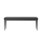 Upholstery Included Dining Bench, 18"H Bench with Black Metal Legs Black Clearhalo 'Benches' 'Chairs & Seating' 'furn' 'furn_benches' 'Furniture' 'Living Room Furniture' 6203406